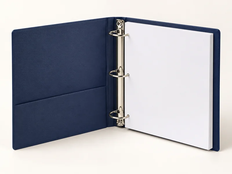 Ring binder construction and paper layout