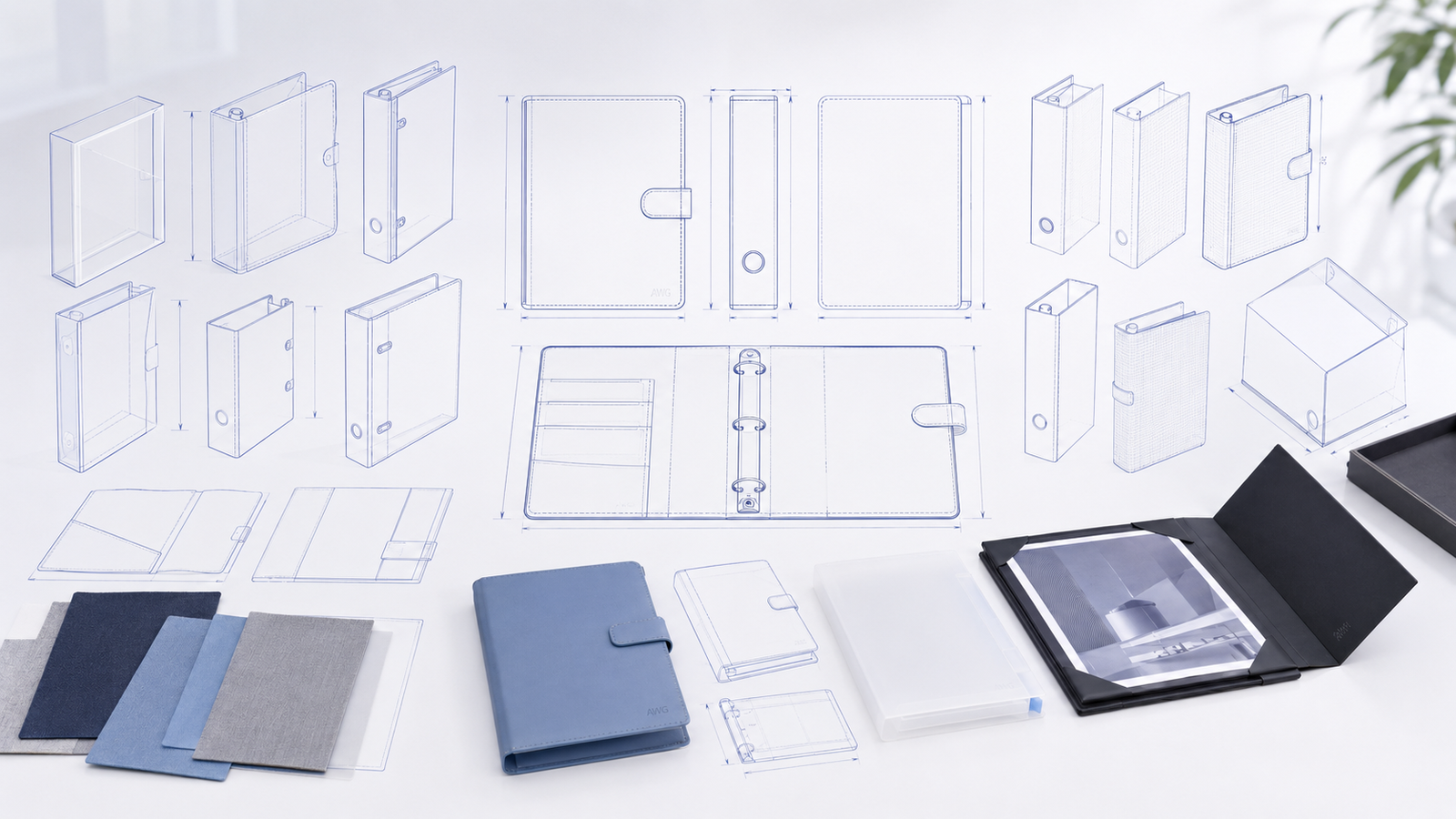 Custom binder construction and format options