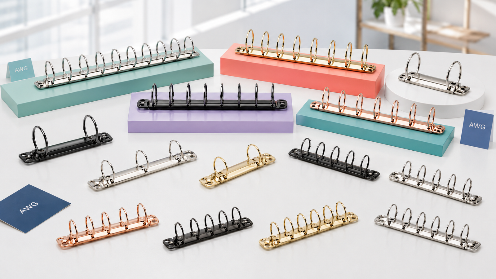Metal clips and ring mechanisms